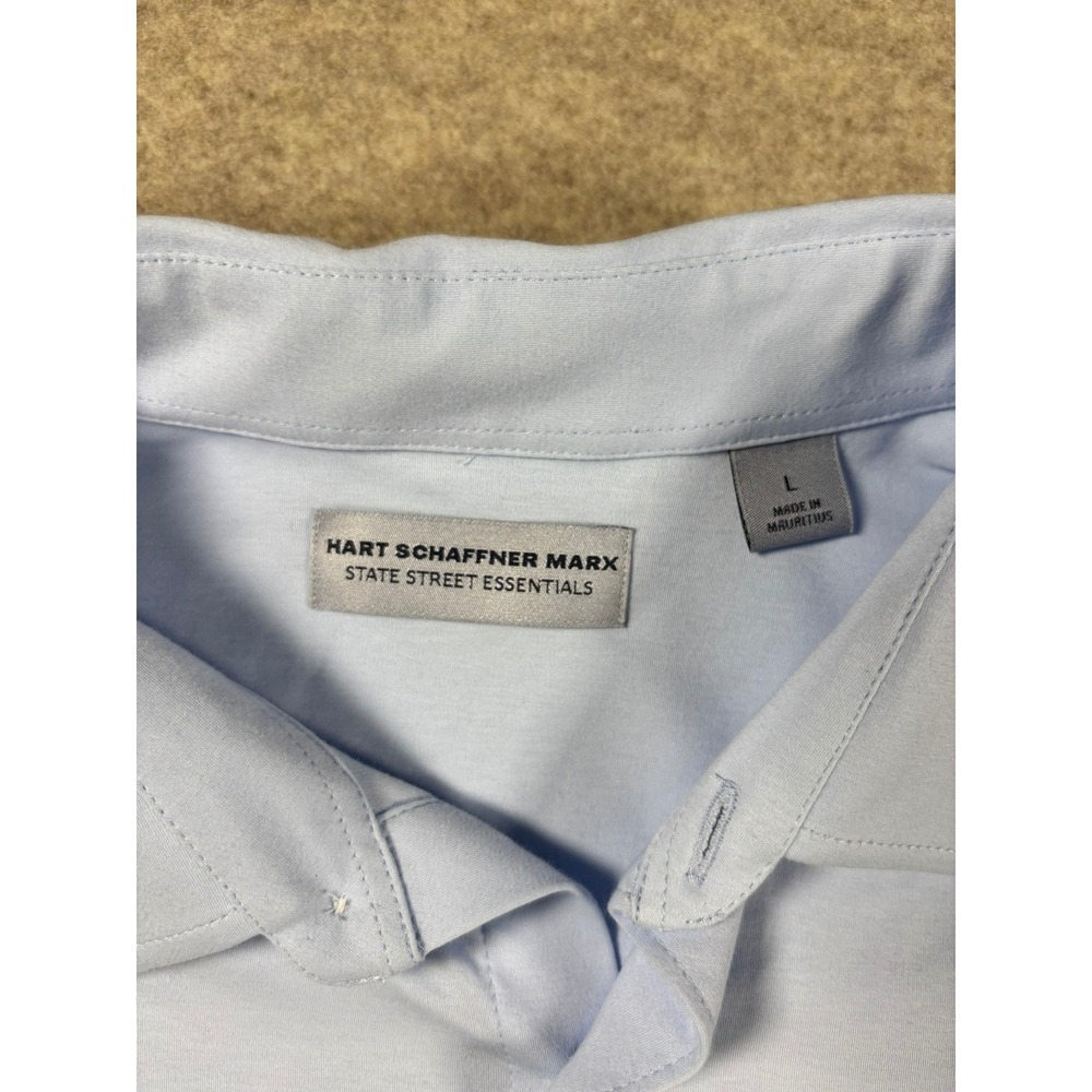 NWT Hart Schaffner Marx State Street Essentials Light Blue Shirt L - Picture 5 of 7